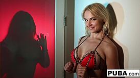 I, hot blonde milf sarah, work my wet pussy with a toy so good