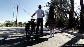 omg, naughty blonde teen 18+ banged by teacher 😈