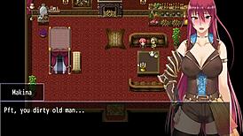 makina gets blowjob and creampie in fallen hentai game