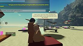 Sucking A Huge Cock On The Beach In Roblox Condo 2