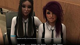 naked black whore kisses in outdoor 3d game with big nipples