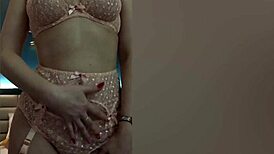 passionate milf fondles wet pussy on camera