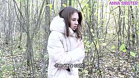 I didn't expect a forest meeting to end with a hot creampie