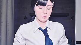 恶魔看着小贝妮用逼接三根鸡巴内射 - 电锯人双插