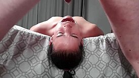 I can’t believe this piss-loving whore swallows upside down from bed in wild camera angles.