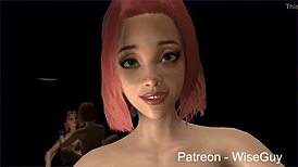 Sakura and Hinata's futa sandwich in multiple pov hentai