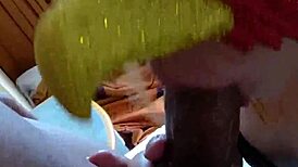 wow, blowjob deepthroat with balls inside, so deep 😍🍆