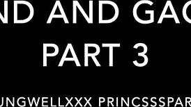 chloe sparkles bound and gagged, squirting from big black cock