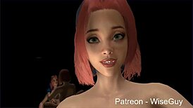 Sakura and Hinata's futa sandwich in multiple pov hentai