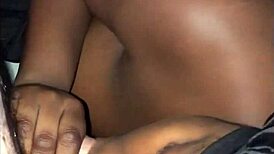 Ebony Babe Sucks Monster Cock.