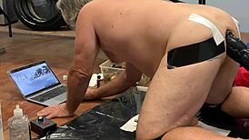 Dripping cum hints at intense toy play