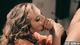 sexy babe tiffany watson cleans guy's big hard penis