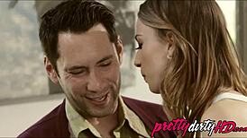 She's head over heels for her step dad's huge cock