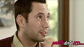 She's head over heels for her step dad's huge cock