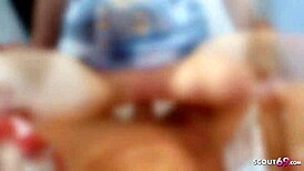 tiny 18yr girl experiences her first squirt while fucking a big dick guy in cowgirl