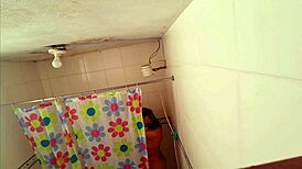 Spying on My Wife's Friend During Vacation in Bathroom