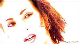 After licking her shaved pussy, he roughly pummels skinny brunette with monster cock in missionary