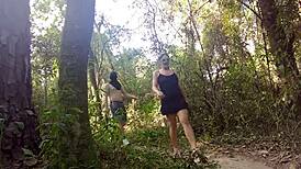 Truck Driver Banging a Hooker in the Middle of the Woods, Damn!