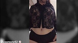 Latina wife masturbates her big ass and tits.