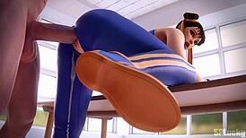 Chun Li Acts Like a Slut While Getting Fucked in Fortnite Compilation