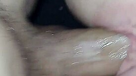 The MILF delivers a sloppy blowjob and squirts on the big young BBC