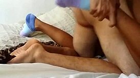 Petite Asian babe gets rough pussy pounding from daddy in homemade video