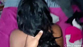 Married Latina pornstar visits, unleashing big black cock on her natural big tits.