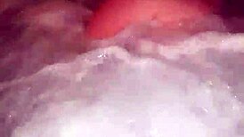 i'm a sexy milf fucking my young boyfriend in the hot tub, his big cock in my ass