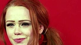 wanna see this petite redhead get a huge facial?