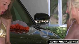 Specific Malena Morgan and Sammie Rhodes Lick Pussy in Wild Quad