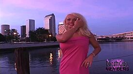 Smoking hot blonde, are you flashing in public?