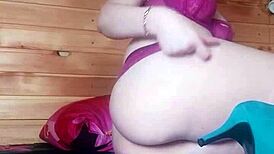 I, uh, sweet blonde girl in mask, I masturbate my wet pussy with vibrator till intense orgasm, oops