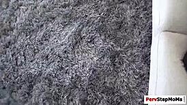 Pervert stepmom bent over for group banging