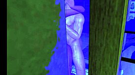 Neighbor asks, 'What are you doing in the shower?' Caught on camera