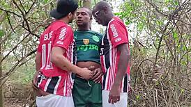 Roludos Crossdressing Amateurs Fuck Bareback Gay With Big Cocks In Woods