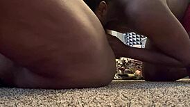 i'm rubbing my fupa all over his face while he licks my pussy