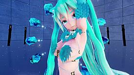 check out this cat fate cosplay with adult miku in 3d vr180.