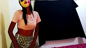 brunette student makes homemade porn for her best friend's boyfriend while she fucks hard before classes 😏