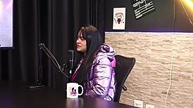 pamela sagaz in sheer red, kissing body to bring orgasm