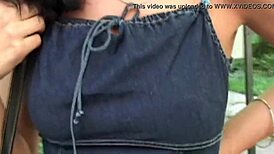 Brunette participates in group activity with two others