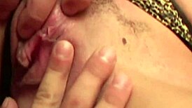 Brunette participates in group activity with two others