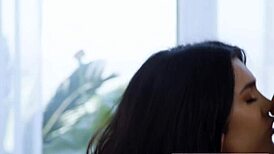 Busty redhead lesbians Haley Reed and Madison Morgan enjoy a wet booty massage