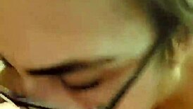 she gives a blowjob to her bbw lover casually