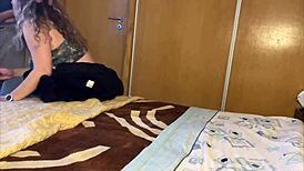 i was fucking the slut wife when the old cuckold came in.