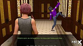 In the secluded dusklight manor, a mature woman with huge tits craves a teen's cock when they're alone