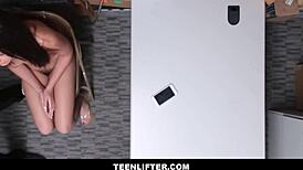 Teenlifter - tiny 18+ tits latina shoplifter lets guard stick it in her ass - avi love