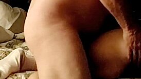 wet pussy milf wife gets creampied, so emotional