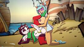 惠美和雅雅熊猫毛茸动漫屁眼狂玩