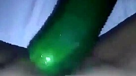 hot wife masturbates with dildo and fingering all alone