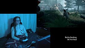 Naked Alan Wake Play Through Part 1 with Big Natural Tits!